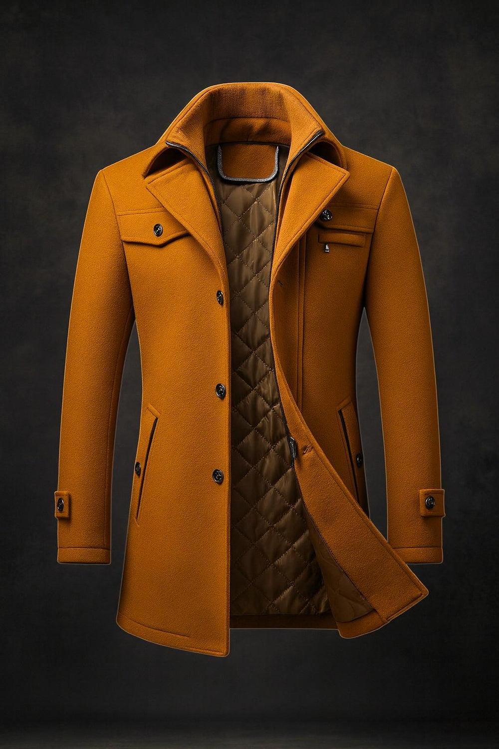 Adriano · Cappotto con doppio collo e inserto interno — foto 2