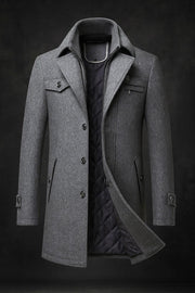 Adriano · Cappotto con doppio collo e inserto interno — foto 5