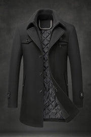 Adriano · Cappotto con doppio collo e inserto interno — foto 6