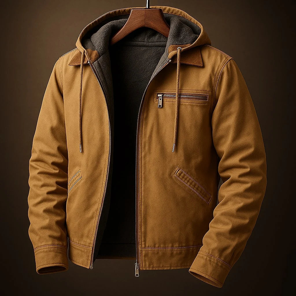 VALTORENI | Corrado — Giacca casual autunnale con cappuccio · Cammello