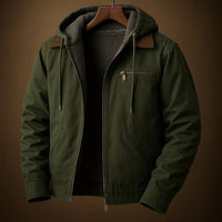 Corrado · Giacca casual autunnale con cappuccio — Colore Verde scuro