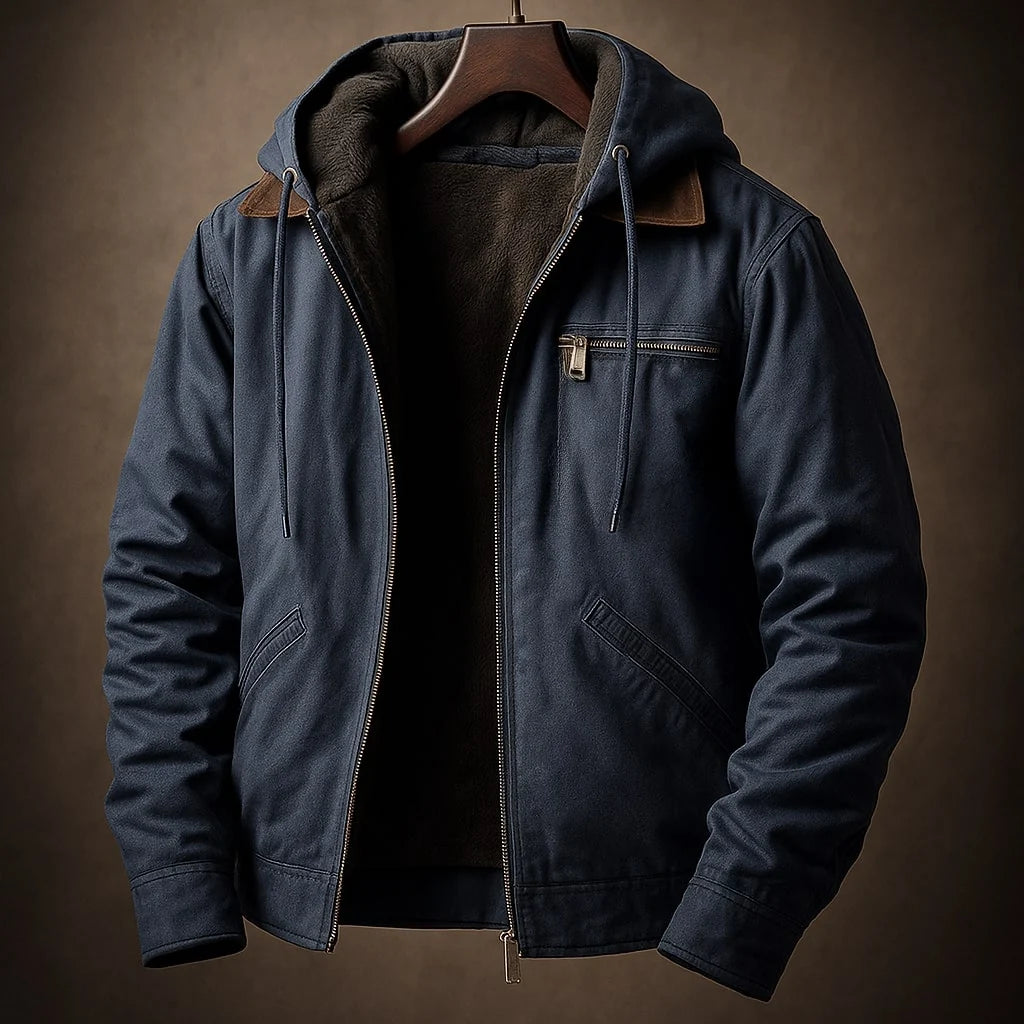 VALTORENI | Corrado — Giacca casual autunnale con cappuccio · Blu navy