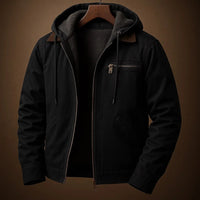Corrado · Giacca casual autunnale con cappuccio — Colore Nero
