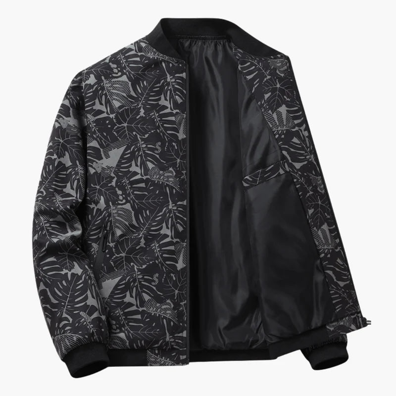 VALTORENI | FOLIAME — bomber elegante a fantasia · Nero