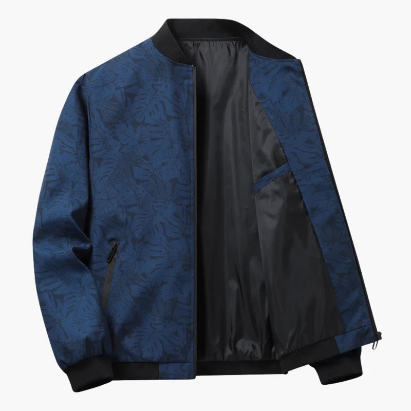 VALTORENI | FOLIAME — bomber elegante a fantasia · Blu