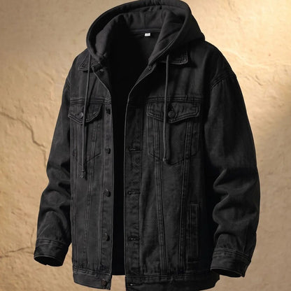 Dario · Giacca denim con cappuccio