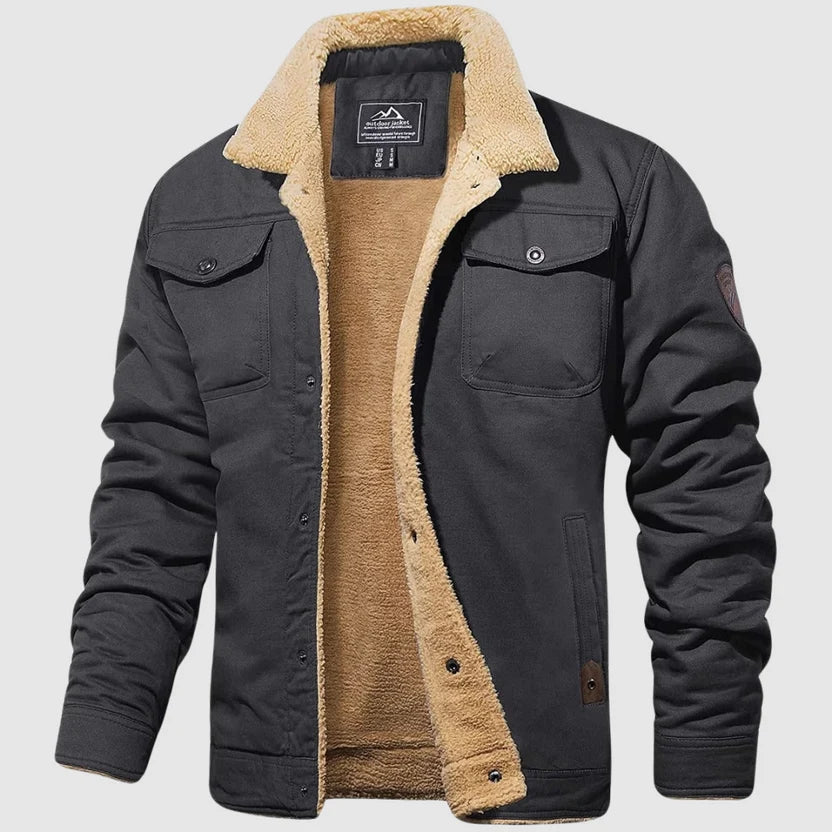 VALTORENI | MONTELLO — bomber con interno effetto peluche · Grigio