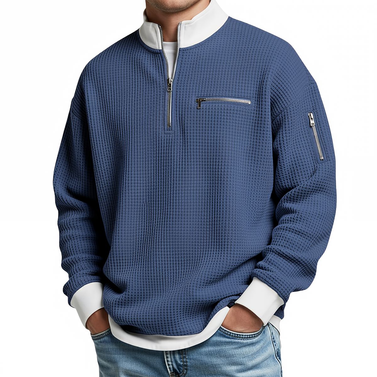 Loris · Maglia waffle · Blu reale