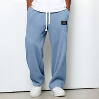 Levante · Pantaloni waffle con gamba ampia — Colore Azzurro