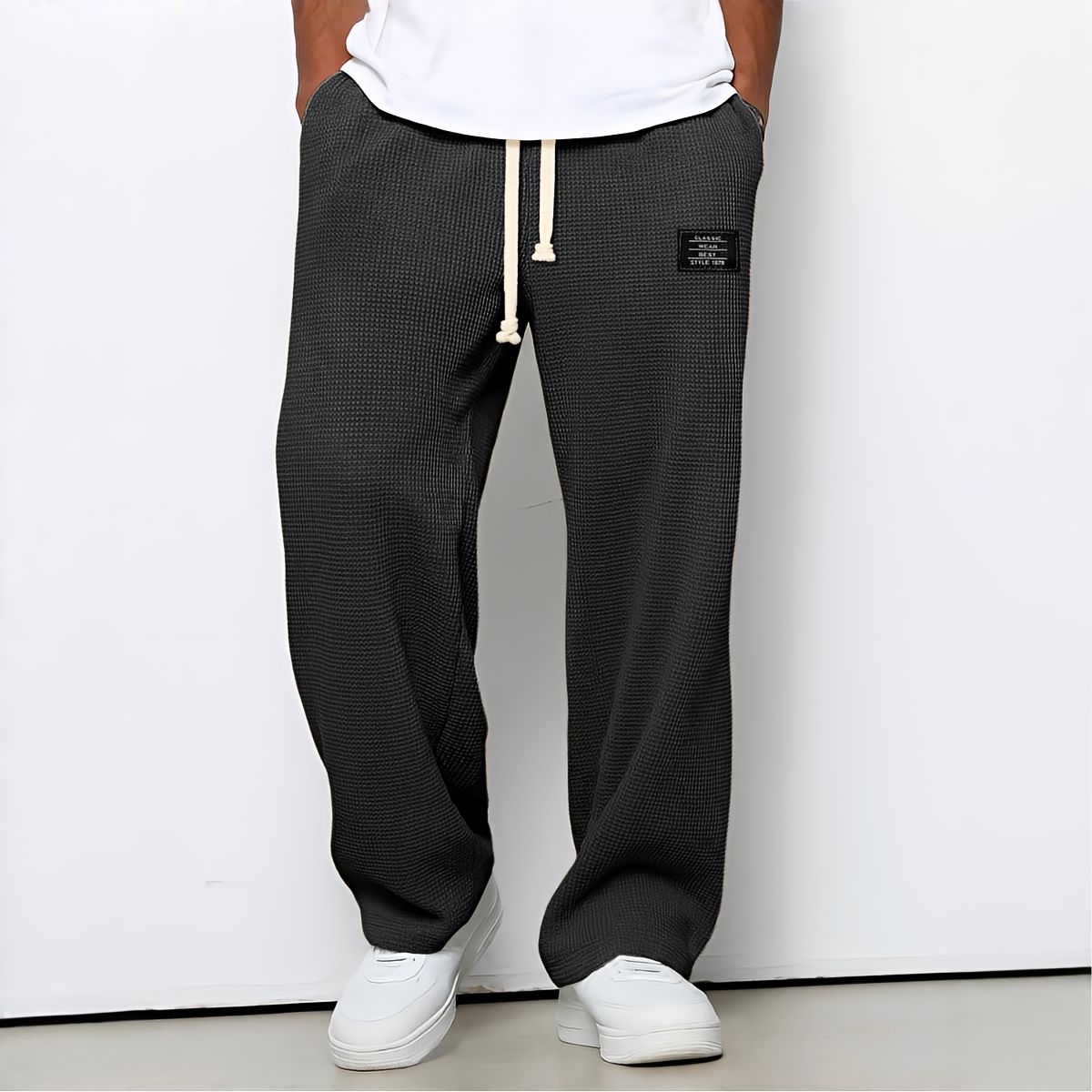 Levante · Pantaloni waffle · Nero