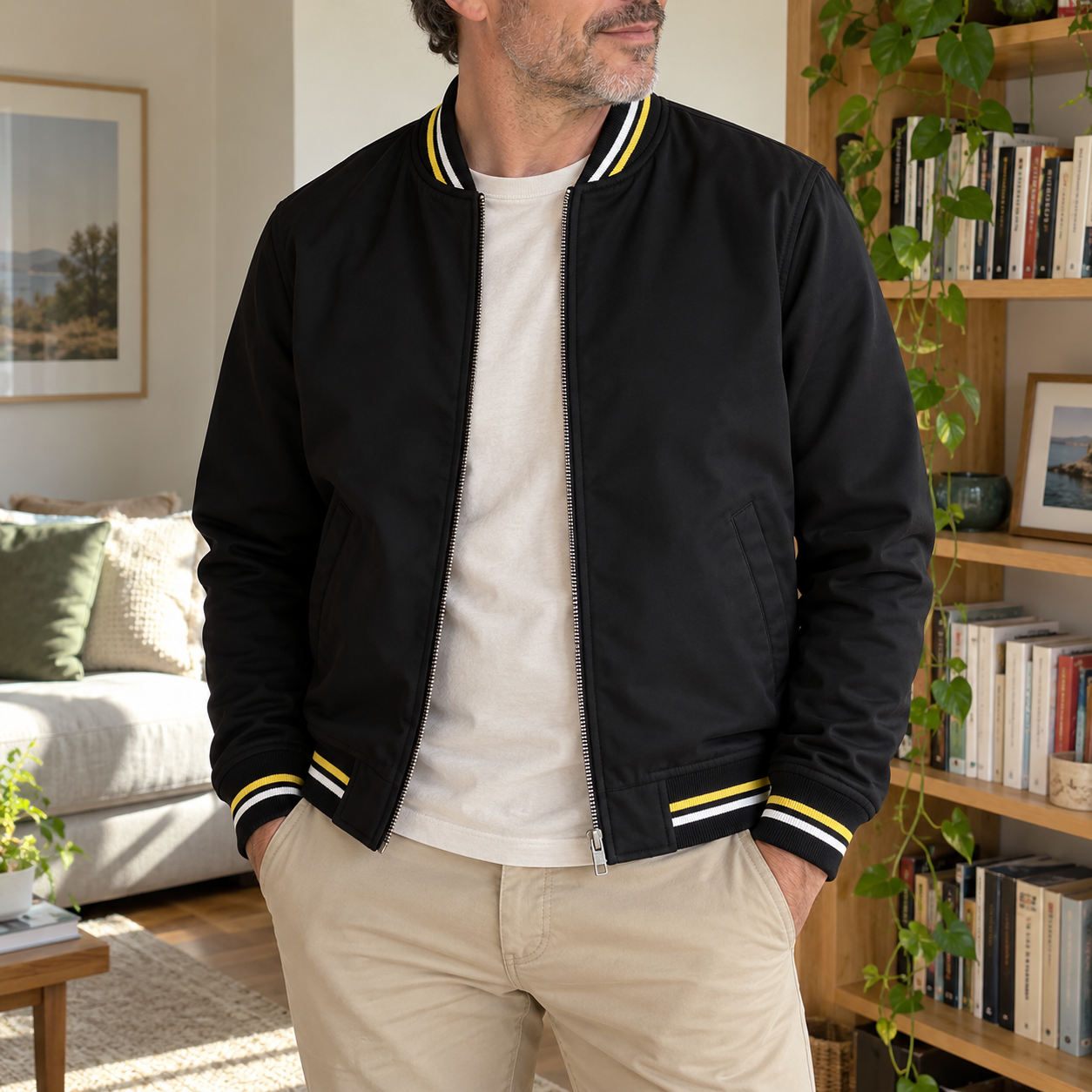 Riviera · Bomber con bordi a righe · foto cliente