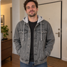 Foto condivisa dal cliente per Dario · Giacca denim con cappuccio