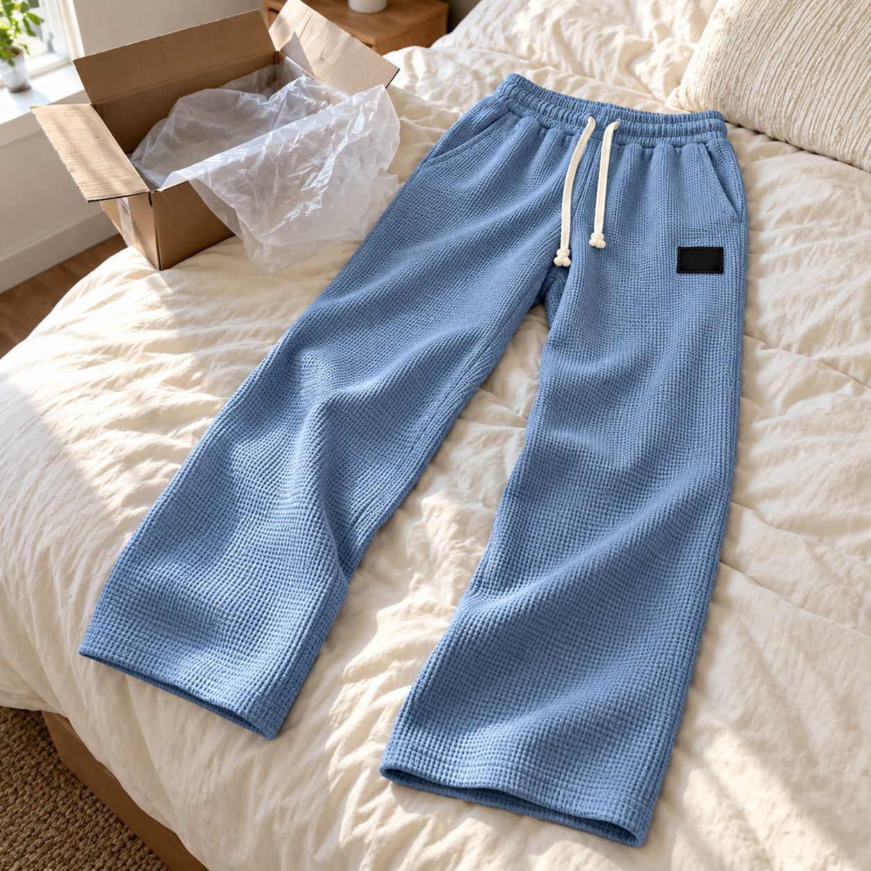 Levante · Pantaloni waffle con gamba ampia · foto cliente