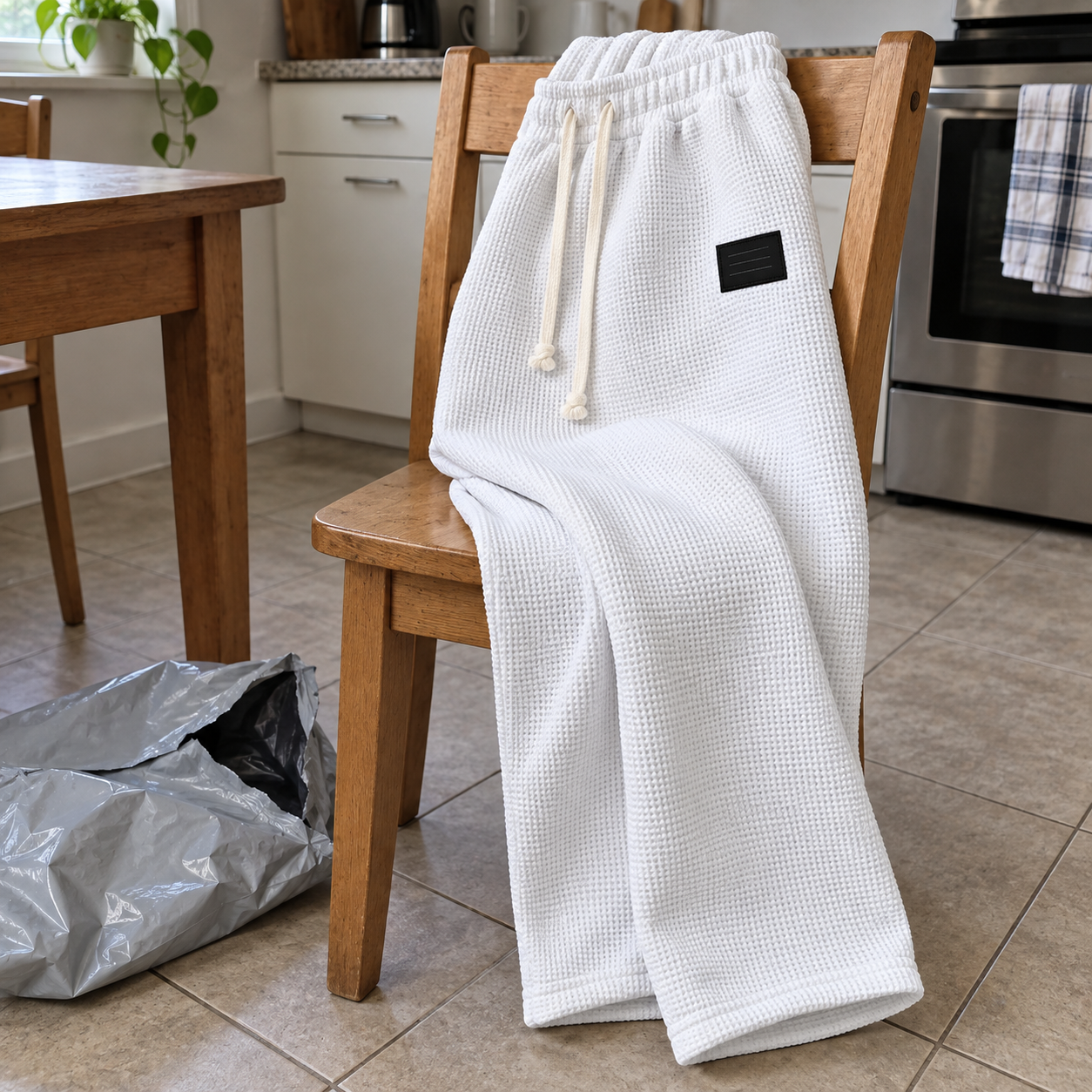 Levante · Pantaloni waffle con gamba ampia · foto cliente